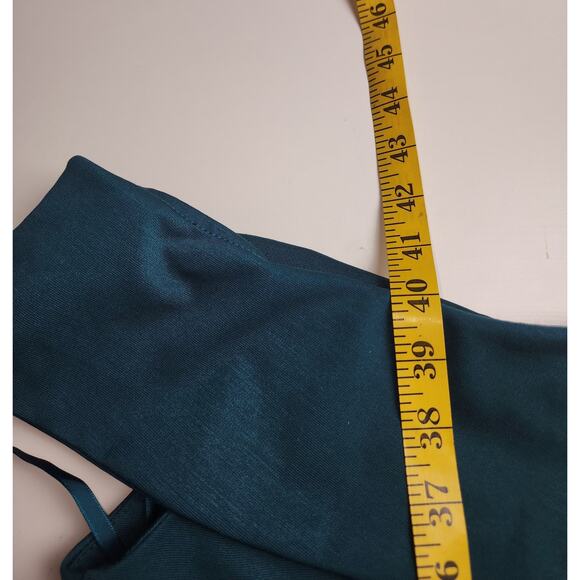 Jasambac Dress Womens L Turquoise Off Shoulder high-Low Cocktail party Holiday - Picture 7 of 10